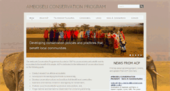 Desktop Screenshot of amboseliconservation.org